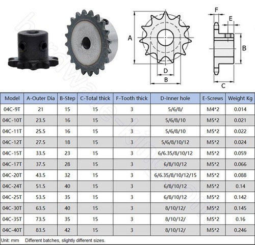 C45 stahl pitch 6 35mm - pitch, 6.35mm