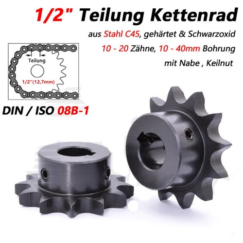 Kettenrad einfach mit - 1/2",